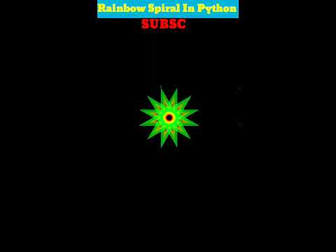 Draw Rainbow Spiral With Python Turtle Programming Turtle Coding Shorts Short