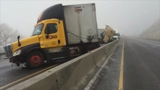 Semi Crashes, stay alert