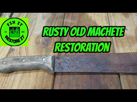 Rusty old machete makeover fix it restore it