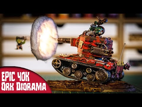 How To Make an EPIC 40k Ork Tank Shell Explosion Diorama