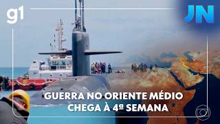 Jornal Nacional: Guerra chega à 4ª semana com ofensivas em áreas nucleares e incerteza sobre fim