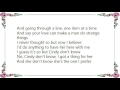 Bobby Pulido - Cindy Don't Know Lyrics