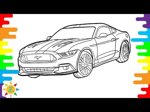 Ford Mustang GT Coloring Pages | Car Coloring Pages | FORD MUSTANG GT | Facading - Tonight