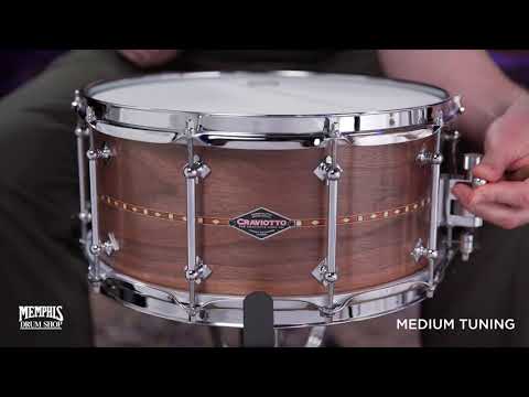 Craviotto 14x6.5 Walnut with Walnut Inlay Snare Drum (CRCUS1465WLWI)