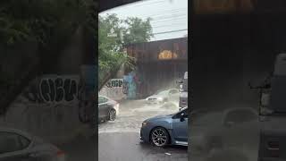 Torrential rain floods New York City’s streets and subway | AJ #shorts