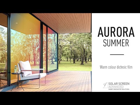 Opt for a shimmering colourful window with the Aurora Summer film
