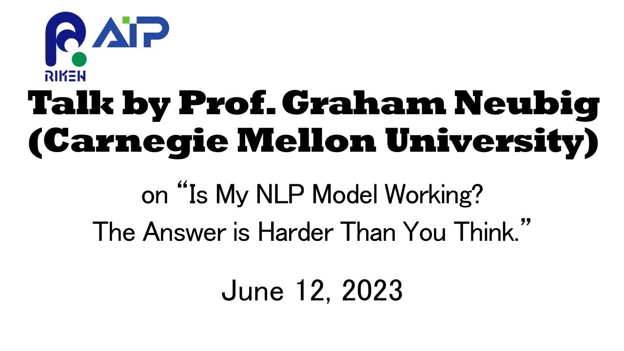 Talk by Prof. Graham Neubig, Carnegie Mellon University thumbnails