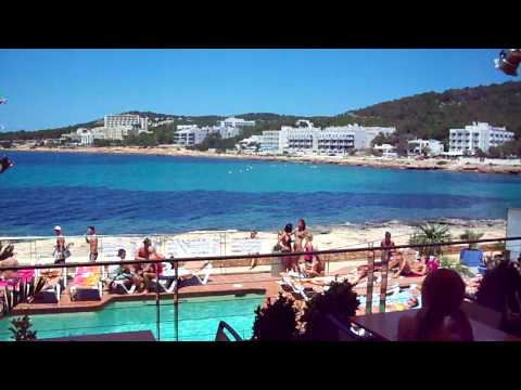DJ Mooresy on the decks at Kanya Beach Bar Ibiza