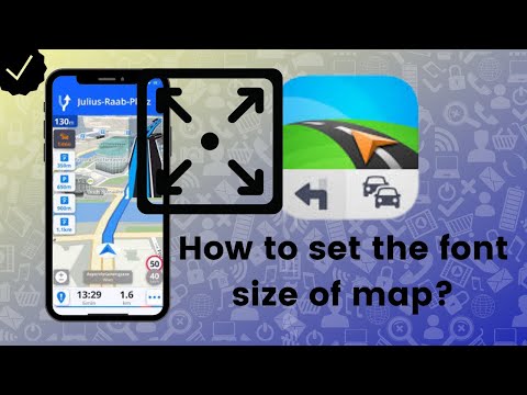How to set the font size of map on Sygic GPS?