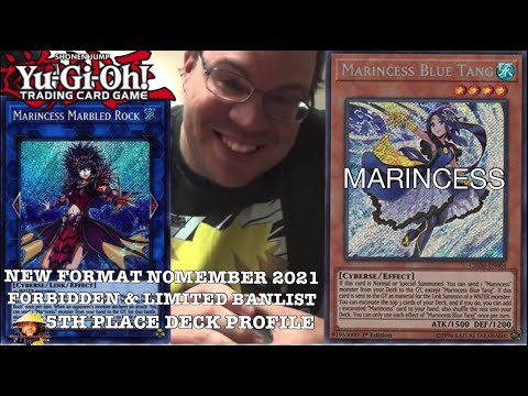 Yugioh new format November 2021 locals 5th place deck profile-Marincess-Aaron rose