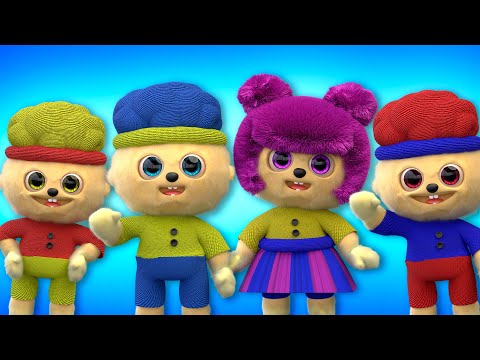 Knitted Cha-Cha, Chicky, Lya-Lya & Boom-Boom Toys | D Billions Kids Songs