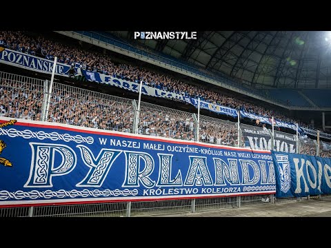 LECH POZNAŃ - Austria Wiedeń (15.09.2022): doping Kibiców Kolejorza