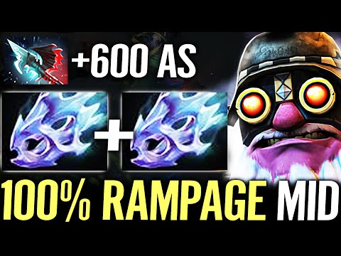 🔥 GOSU SNIPER MID 2x Moonshard + Hurricane Pike — 600AS RAMPAGE 100% Pure Right-click Dota 2 Pro