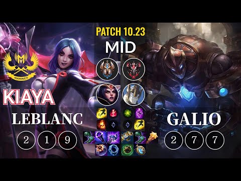 GAM Kiaya LeBlanc vs Galio Mid - KR Patch 10.23