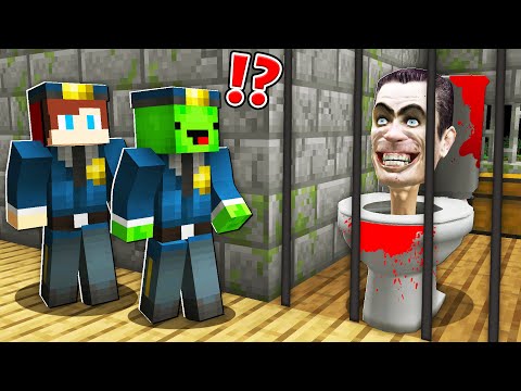 JJ MAIZEN & Mikey - How Skibidi Toilet Escaped from Prison Mikey and JJ POLICEMAN  - Minecraft (Maizen)