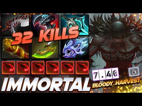 7.40 Bloodseeker 32 Frags Ownage - Dota 2 Pro Gameplay [Watch & Learn]