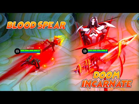 Moskov Blood Spear Epic Skin VS  Doom Incarnate Abyss Skin | MLBB Comparison