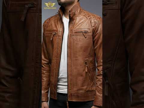 Gents sheepskin leather jacket