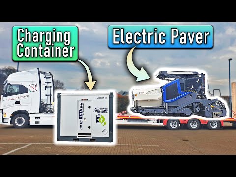 Transporting a DYNAPAC Electric Road Paver with my Iveco S-eWay
