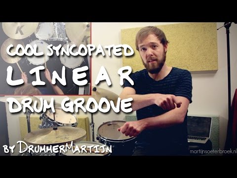Cool Syncopated Linear Drum Groove // Drum Lesson w/ DrummerMartijn
