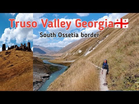  Trekking Along Truso Valley, Scenic Valley In Georgia Country To South Ossetia Georgia-Russia Border