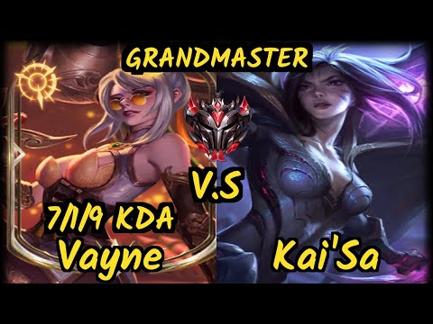 S04 Sedrion (VAYNE) vs KAI'SA - 7/1/9 KDA BOTTOM ADC GAMEPLAY - EUW Ranked GRANDMASTER