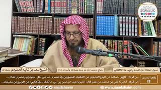 صورة 28 - جماع توحيد الله عز وجل وصفاته وأسمائه ( 6 ) - أصول اعتقاد أهل السنة - الشيخ سعد الحضيري