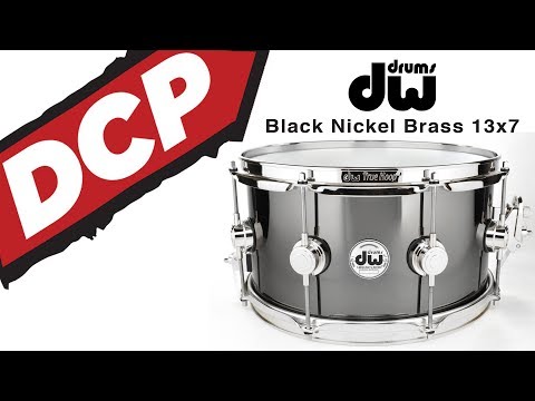 DW Collectors Black Nickel Over Brass Snare Drum 13x7 Chrome Hardware image 4
