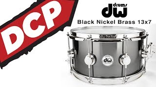 Video thumbnail for DW Collectors Black Nickel Over Brass Snare Drum 13x7 Chrome Hardware - Video Demo by Drum Center of Portsmouth
