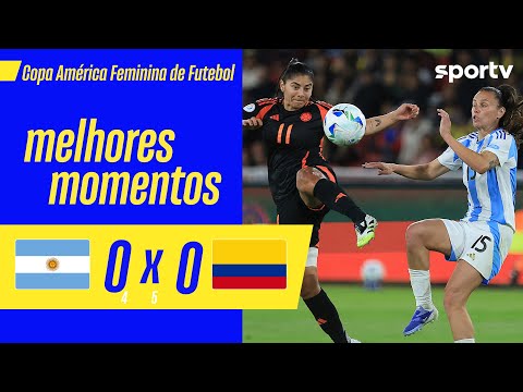 Gols e lances de Argentina x Colômbia