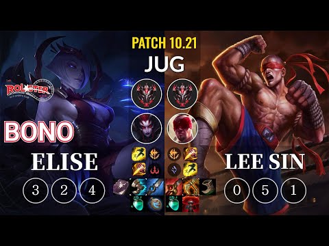 KT Bono Elise vs Lee Sin Jungle - KR Patch 10.21
