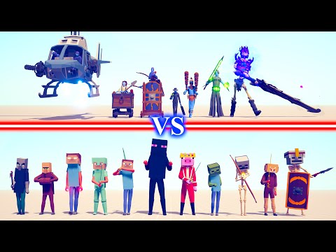 8 NEW HIDDEN UNITS Team vs MINECRAFT Team - Totally Accurate Battle Simulator TABS