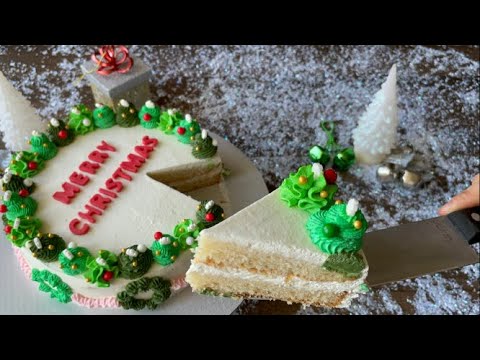Christmas Special ~ Eggless Vanilla Cake ~ By Cook With Jiya