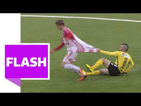 Verrückte Foul-Rutsche in Norwegen