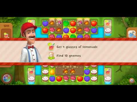 Gardenscapes Level 1311 Walkthrough "No Boosters Used"