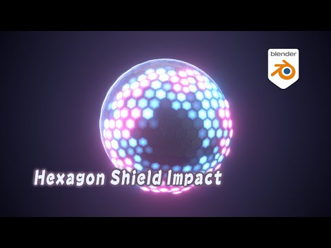 [Tut] Hexagon Shield Impact - Blender Geometry Nodes 3.1 Field