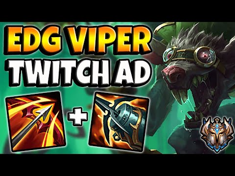 Twitch vs Jhin ADC [ EDG Viper ] Patch 12.4 Ranked Challenger Korea ✅
