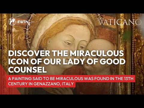 The Miraculous Icon of Our Lady of Good Counsel in Genazzano, Italy visited by Pope Leo XIV