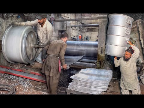 Amazing Mass Production of Cooking Pots | Aluminium Recycling into Biggest Pot