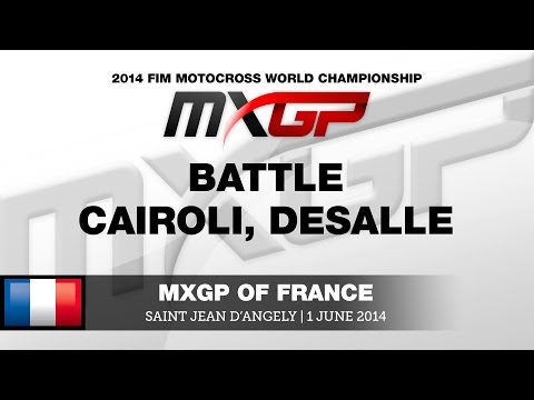 MXGP of France 2014 Antonio Cairoli vs Clement Desalle Battle - Motocross