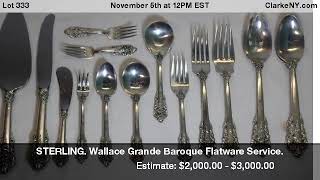 STERLING. Wallace Grande Baroque Flatware Service.