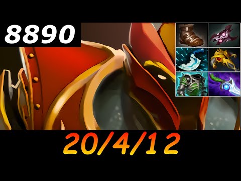 Dota 2 Dragon Knight 8890 MMR 20/4/12 (Kills/Deaths/Assists) Ranked Full Gameplay