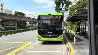 SMRT Buses Zhongtong LCK6126EVG N12 [SG3500S] on Feeder 920 departing Bus Stop 44721