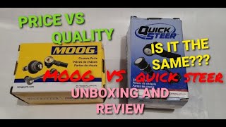 MOOG VS QUICK STEER k9509 240sx s13 FLCA  ball joint UNBOXING AND REVIEW