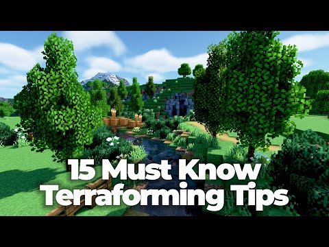 Minecraft: 15 Must Know Terraforming and Landscaping Tips - Cliffs, Rivers and Mountains