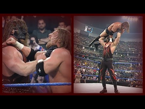Kane vs Triple H w/ Stephanie (Kane Gorilla Presses Triple H Twice)! 3/15/01