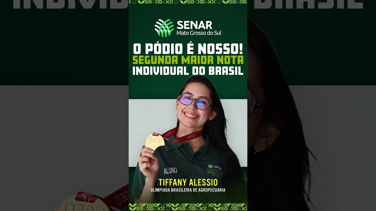 Nossa aluna ganhou medalha na OLIMPÍADA BRASILEIRA DE AGROPECUÁRIA