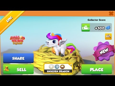 *New * Unicorn Dragon Hatching! - Dragon Mania Legends | Part 1360 HD