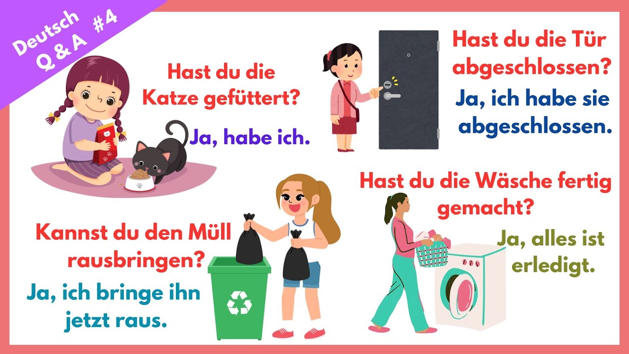 Part 4: Daily Questions and Answers in German | German Speaking Practice #learnGerman