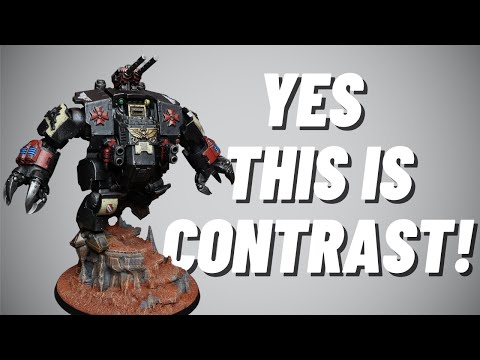 Paint Brutalis Dreadnoughtfrom Strike Force Agastus box for Warhammer 40k! (Black Templars scheme!)